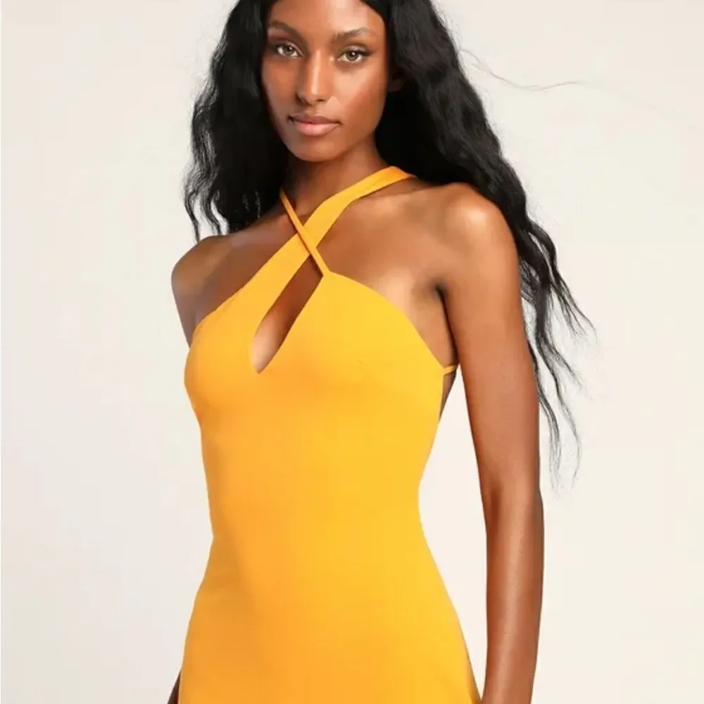 Lulu’s Orange mini dress size XS NWT